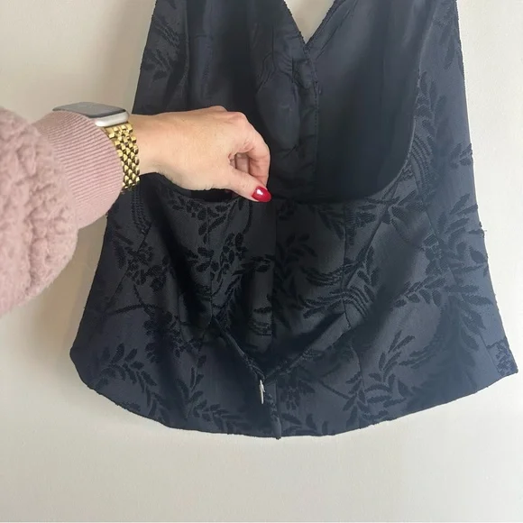 Anne Fontaine Black Brocade Vest - Picture 8 of 10